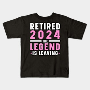 Retirement 2024 Mom Wife The Legend Has Retired Kids T-Shirt